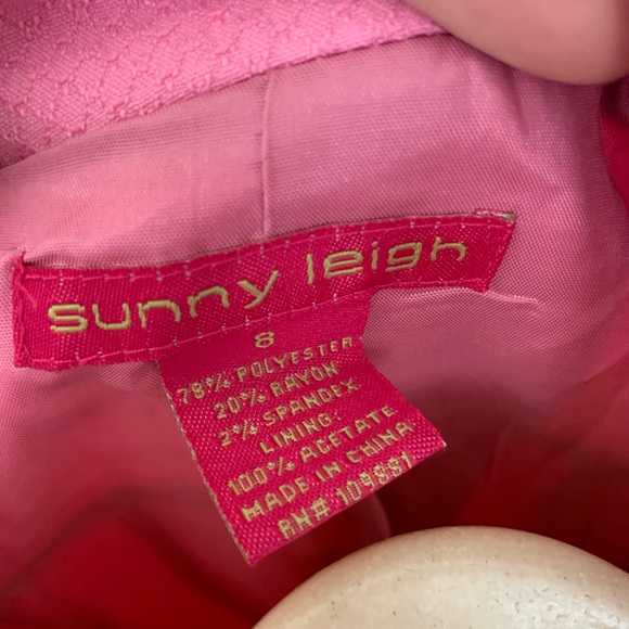 Sunny Leigh hot pink blazer with belt - Size 8 - Picture 3 of 3